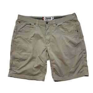 MOUNTAIN KHAKIS Slim Fit Khaki Commuter Shorts Size 38 Mens Zipper Pocket *READ*